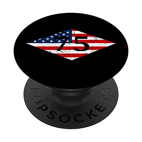 Army Ranger Bandera de Estados Unidos Diamond Vintage 75th Ranger Regiment PopSockets PopGrip Intercambiable Cover