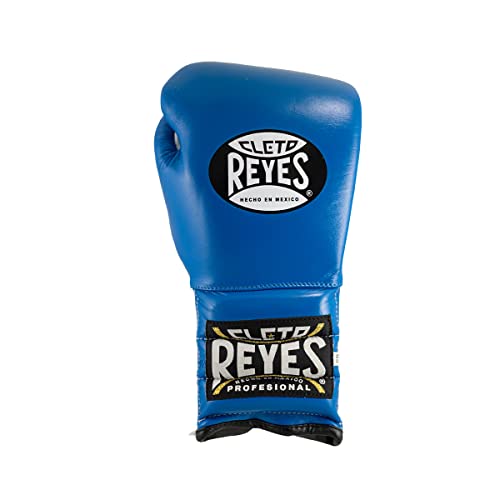 CLETO REYES Traditional Professional Boxing Gloves with Laces for Training, Sparring and Heavy Punching Bags for Men and Women, MMA, Kickboxing, Muay Thai, 12 oz, Blue - Thumbnail 2