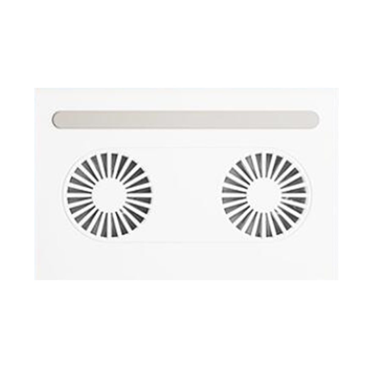 Baluue Soporte para Portátil Base de Silicona Abs Ventiladores Dobles Ajustables y Estructura Triangular Diseño Compacto y Ventilación Fuerte para Computadora Portátil
