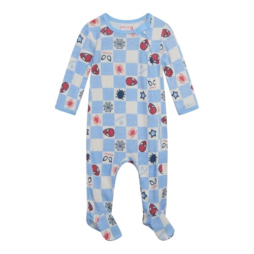 Marvel Avengers Spider-Man Baby 2 Pack Zip Up Sleep N' Plays Newborn to Infant Sizes (Newborn - 24 Months)3