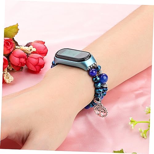 Pulsera de reloj brillante Uonlytech para eventos sociales y diario con ágata azul cristal 3