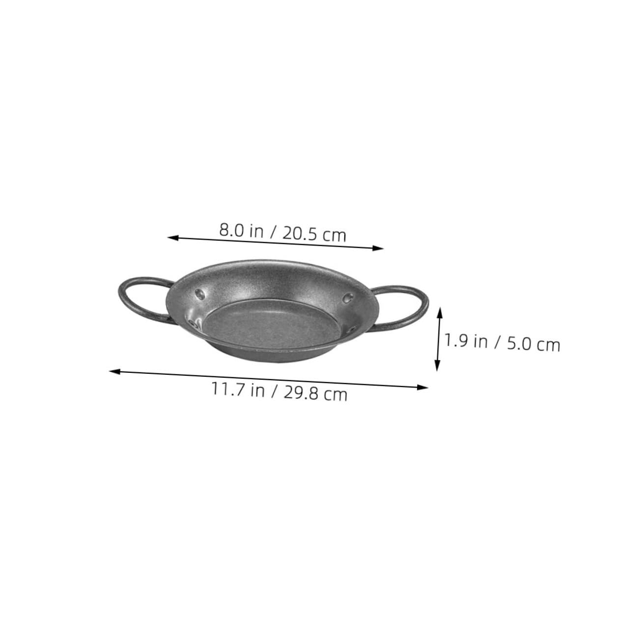 CIYODO Double Handle Stainless Steel Paella Pan Versatile Cooking Pot for Seafood Pasta Grilling Retro Design Dishwasher Safe Heavy Duty Kitchen Essential