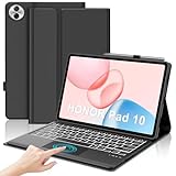 【AZERTY Clavier Bluetooth】Le clavier utilise la dernière technologie de connexion Bluetooth, avec une portée de connexion allant jusqu'à 10 m et peut se connecter rapidement à votre Honor Pad 10, et les touches ciseaux mécaniques offrent une entrée silencieuse, fluide et sensible.