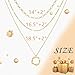 Necklaces Jewelry Set Gifts, Gold Necklace for Women, Stackable Gold Plated/Silver Chain Necklace, Fashion Pendant Choker Jewelry Gifts for Women
