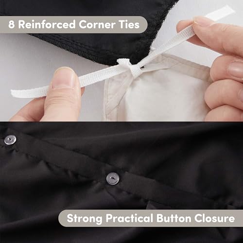 Image of Nestl Twin Duvet Cover Set Black - Soft Double Brushed Duvet Set with Button Closure & Corner Ties, 2 Piece Luxurious Pinch Pleated Duvet Cover Set 68x90 Inches with 1 Pillow Sham
