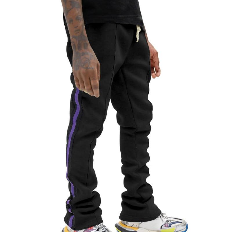 Hip Hop Style High Street Pants for Men Drawstring Stacked Pants with Pockets Casual Slim Fit Stretch Trendy Trousers2