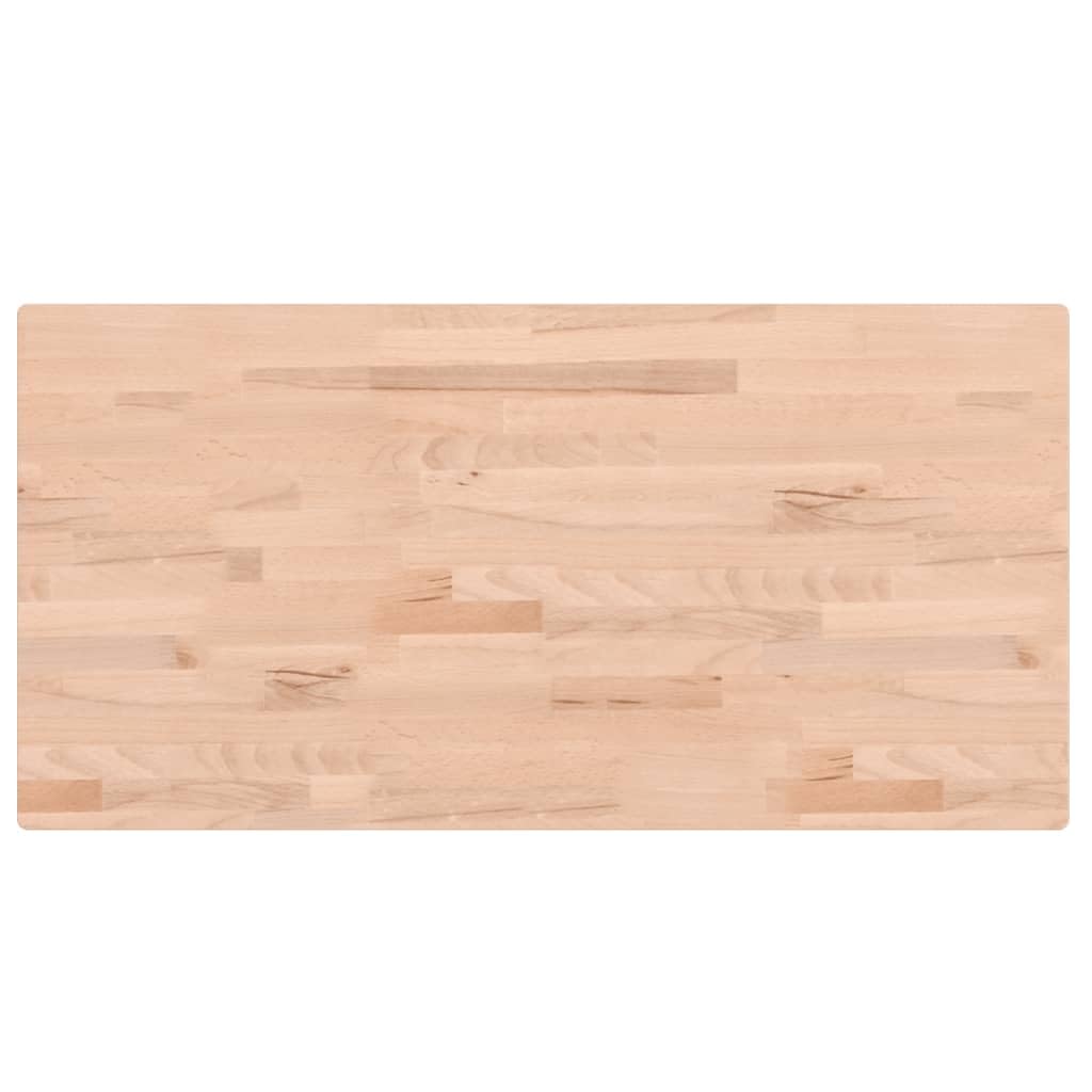 Vidaxl (Natural, 100 X 50 X 4 Cm) Table Top Replacement Dining Table Top Rectangular Solid Wood Beech