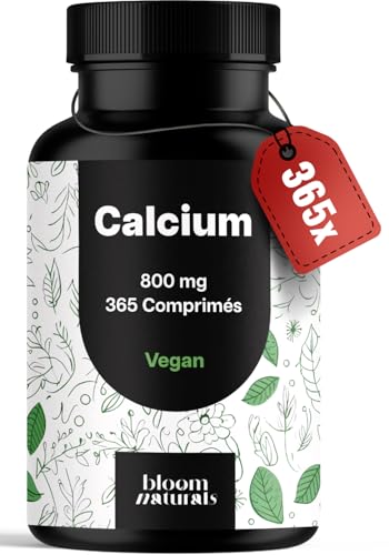 Bloom Naturals Beauty Supplements - Calcium 800 mg – 365 Comprimés – Vegan & Fabriqué en Allemagne - -5%