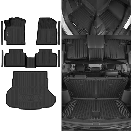 Naibeve Floor Mats for 2025 2026 Kia K4(Not for K4 Hatchback) - All Weather Custom Fit for 2025 2026 Kia K4 Floor Mats & Cargo Mat & Door Sill Guards Waterproof Interior Accessories