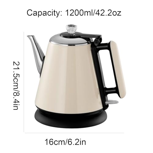 Tetera eléctrica de acero inoxidable verde 1.2L miniatura 2