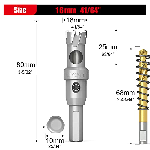 Gstk Upgrade Heavy Duty Carbide Hole Saw,Metal Steel Hole Saw Drill Bit,Tct Hole Cutter-Alloy Hardness Upgrade, Life Upgrade,Use For Stainless Steel, Mild Steel, Iron, Copper,Etc (16Mm|5/8") #TOP1