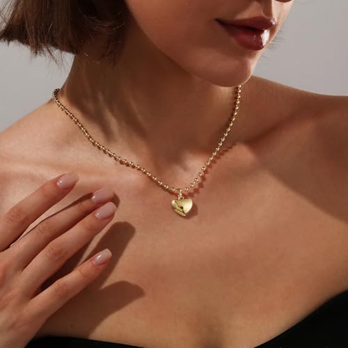 Image of Gold Silver Necklace for Women, Dainty Cubic Zirconia Pendant