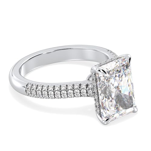 Certified 0.87- 4.8 Carat Moissanite Engagement Ring for Women, D Color VVS1 Clarity, 925 Sterling Silver With 18K Gold Rhodium Plated Solitaire Promise Ring for Wedding, Anniversary, Mother’s Day3