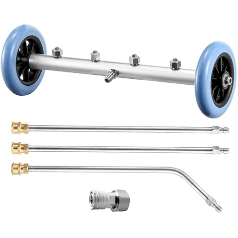 RIDGE WASHER Pressure Washer Undercarriage Cleaner, 16 Inch Undercarriage Car Washer, Pressure Washer Under Car Cleaner with 3 Pcs Extension Wand, 4000 PSI Cover