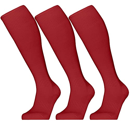 Image of GRAPMKTG 3 Pack Softball Soccer Socks Baseball Football Socks for Youth Men and Women