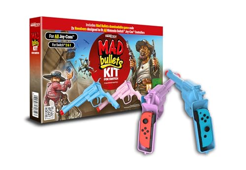 Mad Bullets Kit for Switch 2&1 - Includes Downloadable Switch Code in Box Game - Compatible with Nintendo Switch 2 & 1! Fits All Joy-Cons!