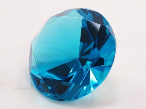 100mm Turquoise Crystal Diamond Jewel Paperweight 4 Inch Tripact
