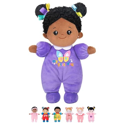 OUOZZZ 10' Black Baby Doll for 1 Year Old Girl Gifts - First African American Baby Dolls for Toddler Girl Toys Birthday Gift & 1 Year Old Toys