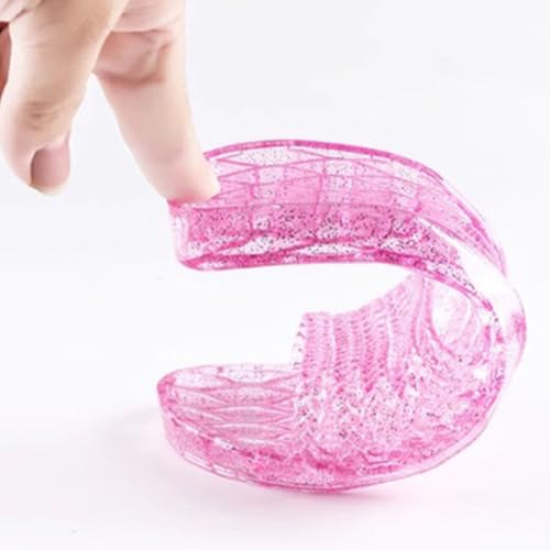 Women Jelly Shoes Plastic Slippers Glitter Clear Flats Slip On Summer Beach Slippers for Travel3