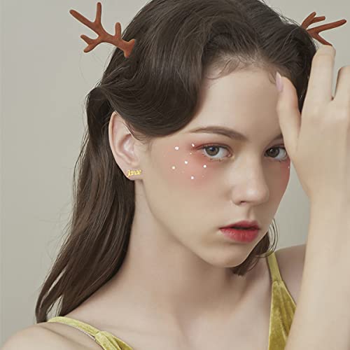 Fencci Personalized Name Earring Stud 10K/14K/18K Solid Gold Personalized Name Earrings Made Any Name Earrings Real Gold Custom Name Earrings For Women Gold Nameplate Earrigns Girls Jewelry Gift For Mother's Day Birthday Christmas #TOP3