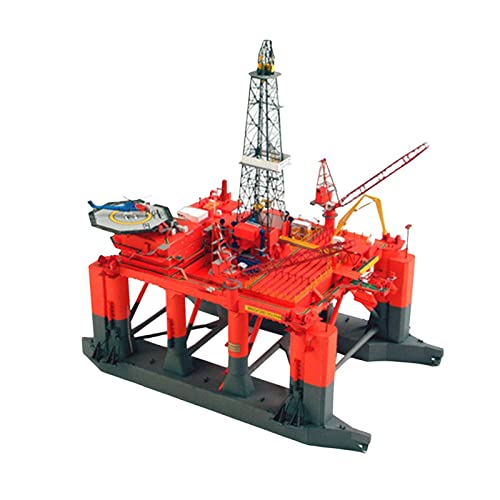 Gralara 3D 1:400 Semi Submersible Oil Rig Paper Crafts DIY Kit Made of Reinforced Paperboard Recycled Paper Arts Finished Size 27x16.8cm