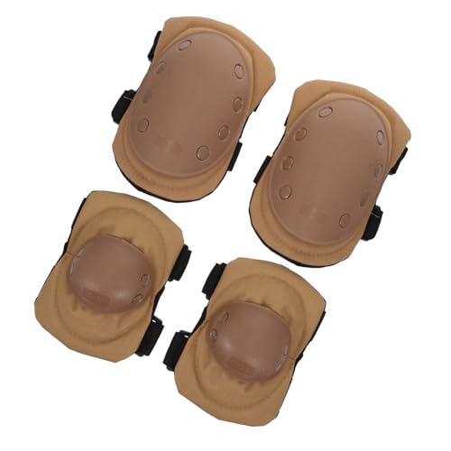 Abaodam 4pcs Boys and Girls Protective Gear Set Black Knee Pads Elbow Guards for Cycling Skating Random Color