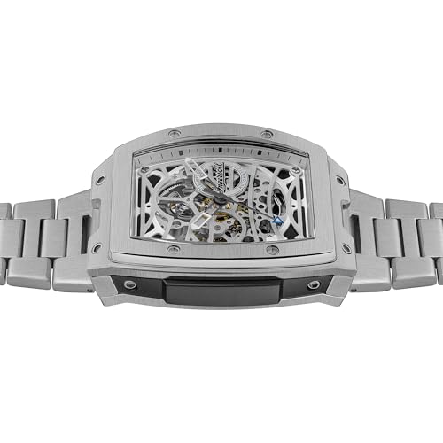 Ingersoll The Challenger Herrenuhr 42 mm Automatikuhr mit silberfarbenem Ziffernblatt und Edelstahlarmband I12310 – Bild 7