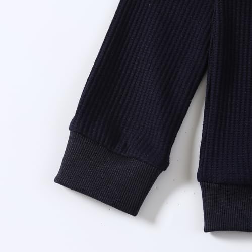 Image of Kid Toddler Boy Clothes Color Block Sweatshirt and Casual Pants 2Pcs Boys Fall Winter Outfits 1-5T