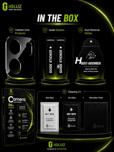 Image of iGluz Compatible with OnePlus Nord CE 6 5G Camera Lens Protector (1 Pack) | Premium 9H Tempered Glass Camera Guard | Ultra Clear HD | Scratch Resistant | Case Friendly Fit | Bubble Free Easy Installation