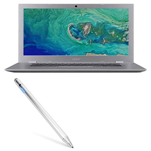 BoxWave Stylus Pen Compatible with Acer Chromebook 15 (CB315) - AccuPoint Active Stylus, Electronic Stylus with Ultra Fine Tip for Acer Chromebook 15 (CB315) - Metallic Silver