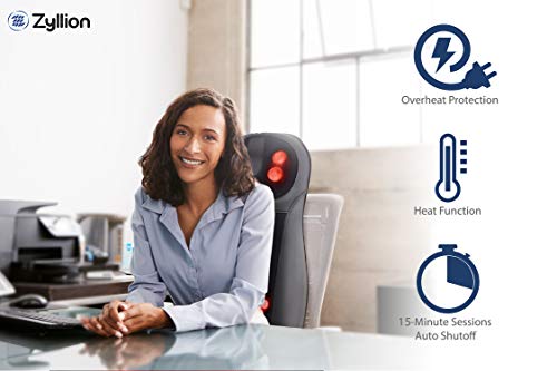 Zyllion Shiatsu Back and Neck Massager Cushion Pad with Soothing Heat Function - High Intensity Massage with 3 Modes - Fits Perfectly on Chair - Thumbnail 5