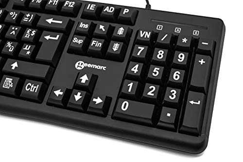 Clavier Confort Visuel avec gros caractères (1cm) - 45.5 x 17.1 x 2.2 cm Cover
