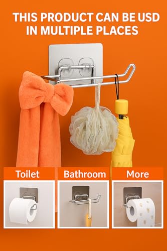 Image of KLYRA Toilet Roll Holder for Bathroom Toilet Tissue Rolls Holder Self Adhesive Toilet Paper Roll Holder Bathroom Tissue Holder Toilet Roll Stand Toilet Tissue Holder