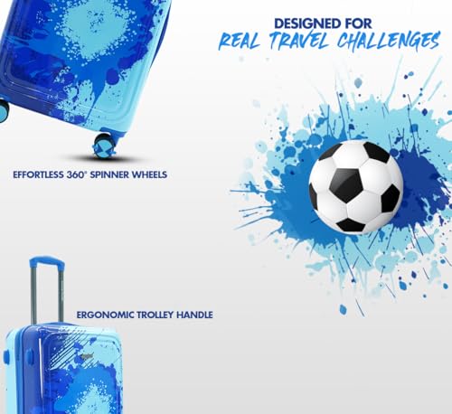 Image of AMERICAN TRAVELLER GlideSport Trolley Bags | 360 Disc Wheels | Durable Hard Shell, 360 Disk Wheels, TSA Type Lock, Heavy-Duty Lining, Football Splash