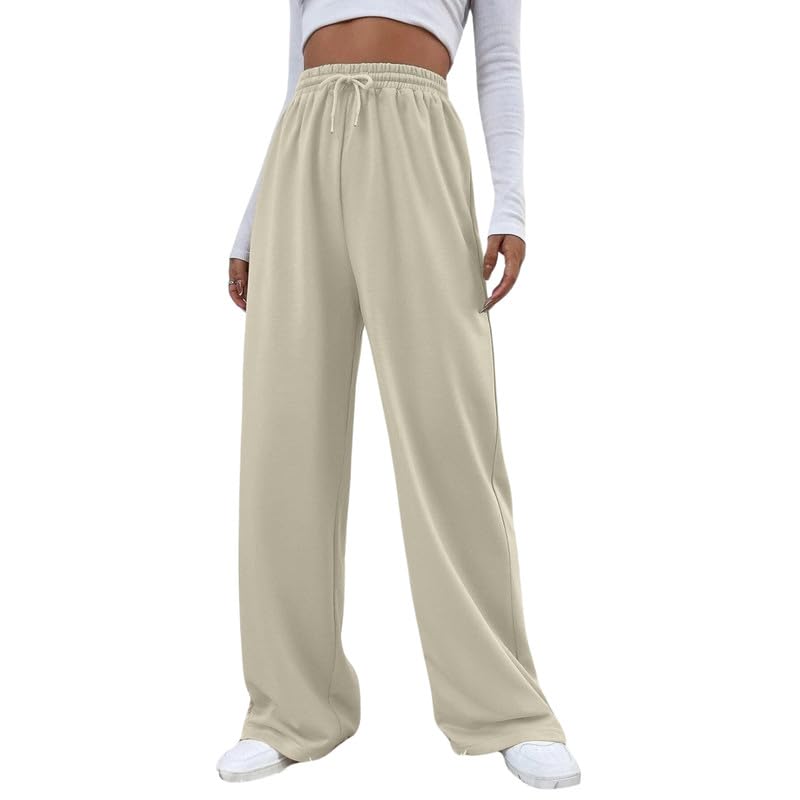 Image of Beas Trend's Women's Cotton Terry Track Pants for Summer | Cute & Relaxed Hip Hop Style | All-Day Comfort with Long Length
