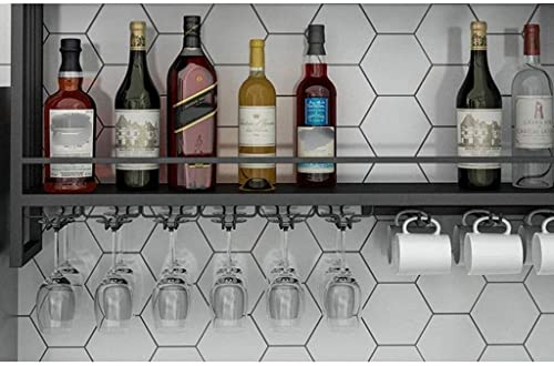 Soporte para Botellas de Vino de Pared 2 Niveles Metal miniatura 3