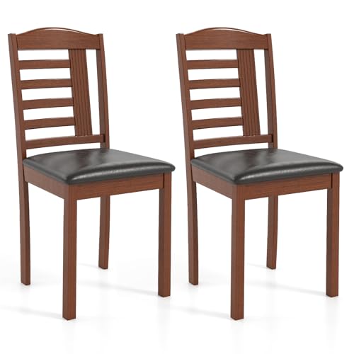 GOFLAME Wooden Dining Chairs Set of 2