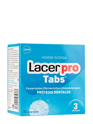 LACER Protabs Tabletas Limpiadoras de Prótesis Dentales 32 comprimidos
