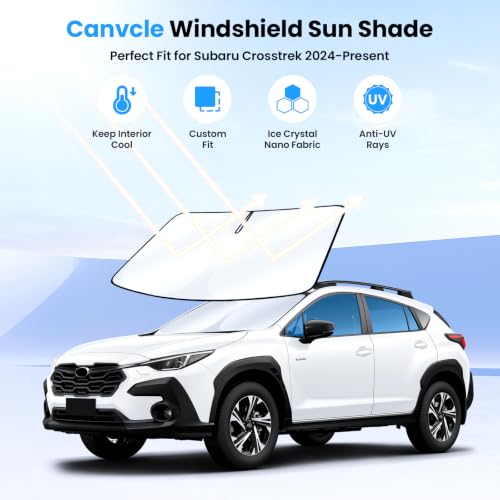 Image of Canvcle Windshield Sun Shade for Subaru Crosstrek 2024 2025 2026 Accessories Upgraded Double-Layer Front Window Sunshade Cover Sun Visor Protector Foldable Block UV Rays Keep Vehicle Cool