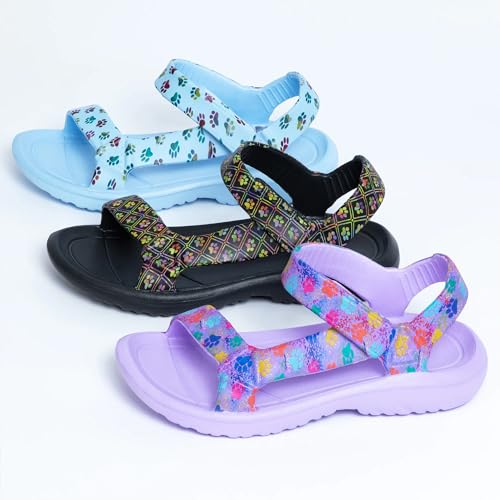 Paw Print Lightweight Anywhere Sandals Adjustable EVA Strap Water Friendly Quick Dry Walking Beach Shoes for Women2
