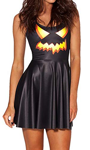 Image of Sister Amy Printed Elastic Sleeveless Shaping Breathable Camisole Skater Dress