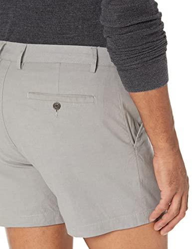 Image of Amazon Essentials Men's Slim-Fit 5 inch Flat-Front Comfort Stretch Khaki Chino Shorts with Elastic Waistband