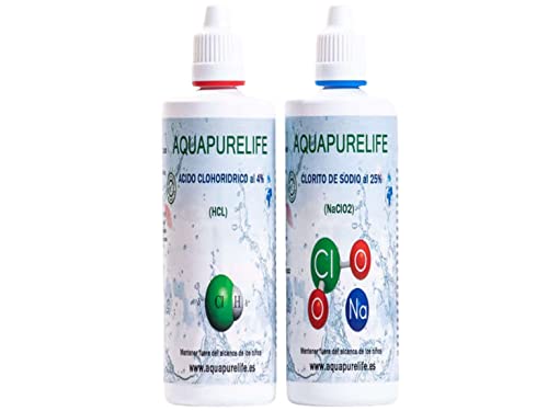 Kit para la Fabricación de Dióxido de Cloro de 140 ml en Cada envase| HCL al 4% y Clorito al 25%|Uso Exclusivo para la potabilización y desinfección de Aguas. No Apto para Consumo Humano Directo Cover