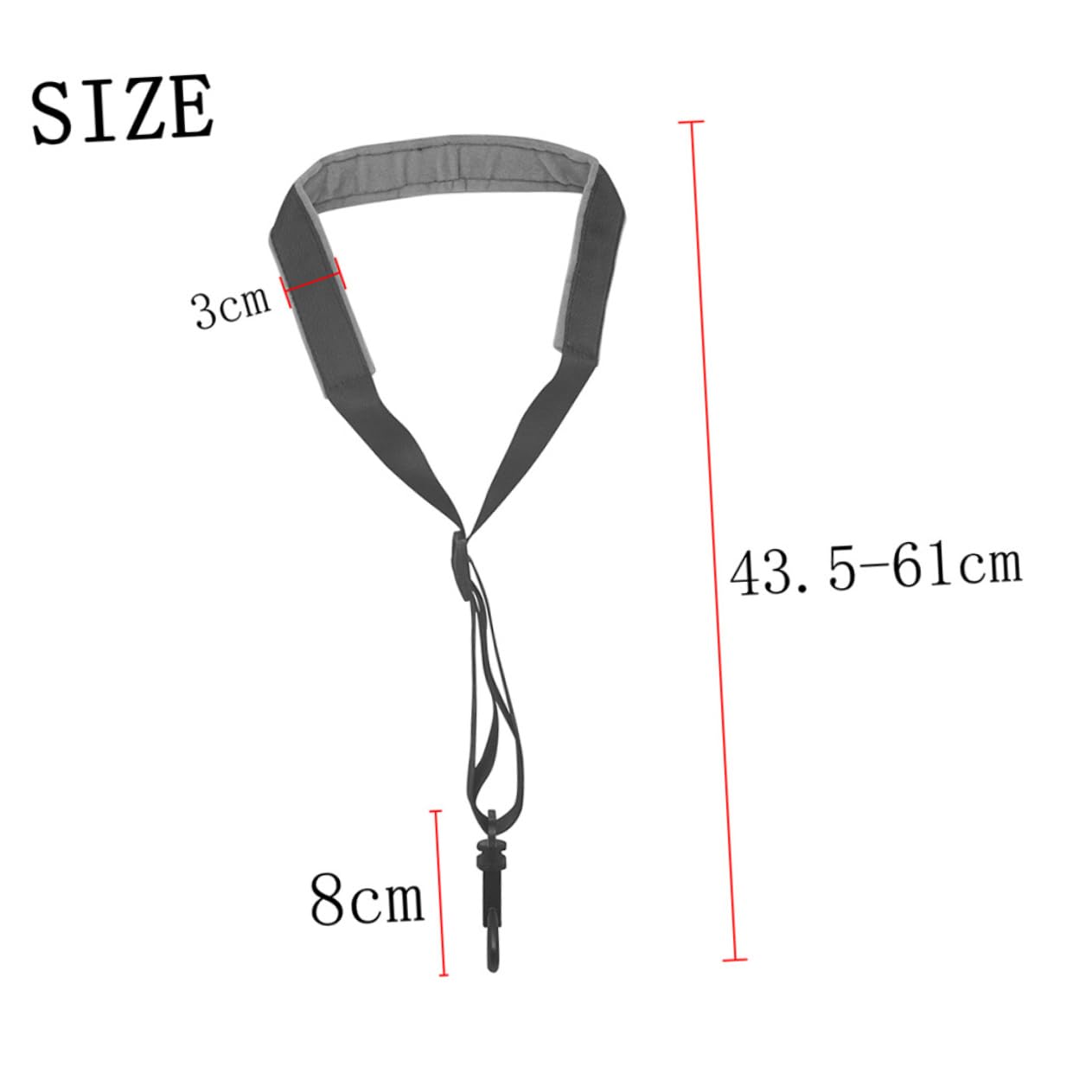 Yardwe Saxophone Neck Strap Bari Sax Harness Saxophone Harness Strap Adjustable Sax Neck Belt