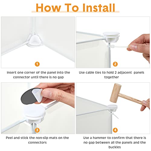 24 Panels Puppy Playpen Pet Playpen Guinea Pig Rabbit Dog Playpen Pet Fence Portable Small Animal Playpen For Small Animal Pets Puppies Hamsters Bunny Ferret Hedgehog Turtles Mice, Diy, 16 X 12 #TOP4