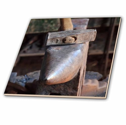 3dRose Romania, Transylvania, Viscri, Blacksmith Tools of the Trade. 8 Inch Ceramic Tile