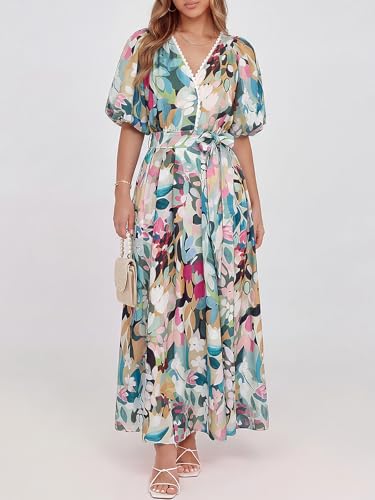 Image of Maxigerui Women's Summer Floral Maxi Dress Spring Wedding Guest Dress 2026