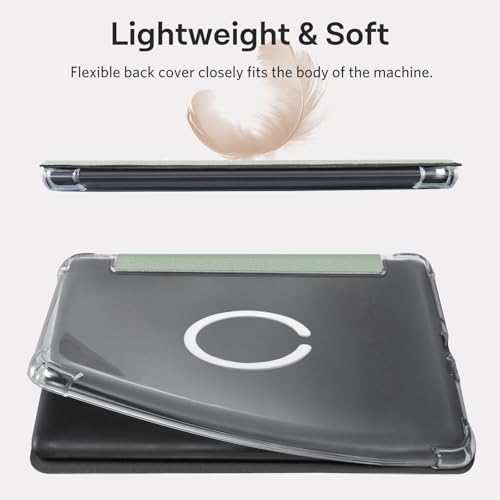 Image of CoBak Magnetic Case for 7 inch Kindle Paperwhite 12th Gen 2024 and Kindle Colorsoft - Compatible with iPhone MagSafe, for Samsung /Belkin /Anker Wireless Charging Pads, Clear Back Cover, Auto Sleep Wake