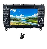 XISEDO 7' Android 9.0 Car Stereo in-Dash Head Unit 8-Core RAM 4G ROM 32G Car Radio GPS Navigation with DVD Player for Benz CLK W209 2006-2012/CLS W219 2004-2008 (with Rear-View Camera)