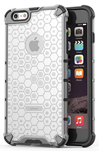 Image of Glasgow Back Case Cover Compatible with Apple iPhone 6s (Honeycomb Pattern) - Transparent